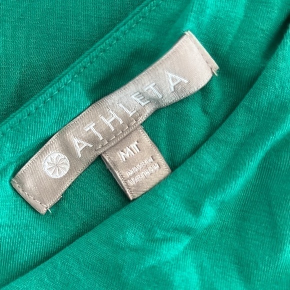 NWT Athleta Santorini Solid V Neck Dress Size MT Soft Modal Fabric - Picture 6 of 10